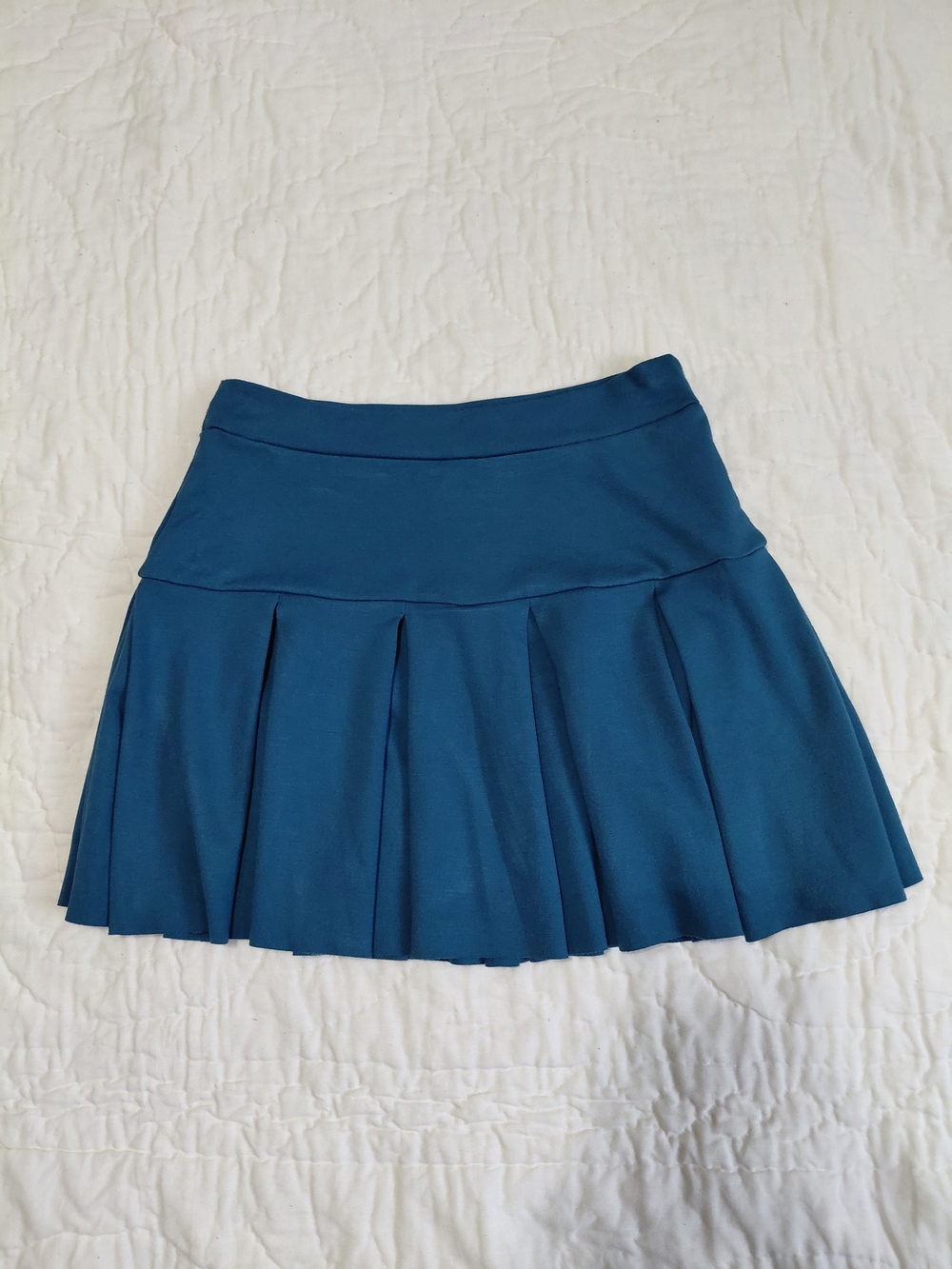 Urban Outfitters Circle Skater Skirt Dark Teal Blue